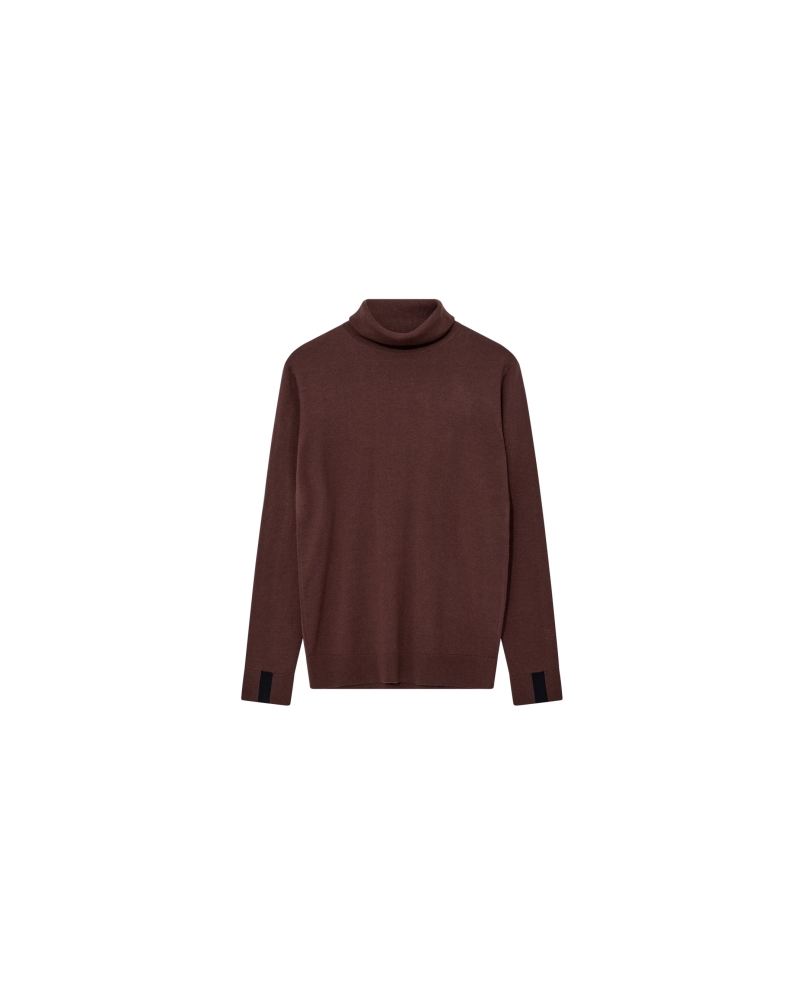 Mos Mosh Gallery Adam Soft Roll Neck Knit cocoa brown