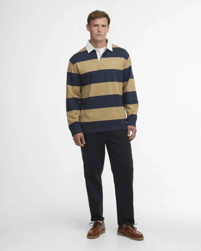 Barbour Broome rugby shirt navy/trench