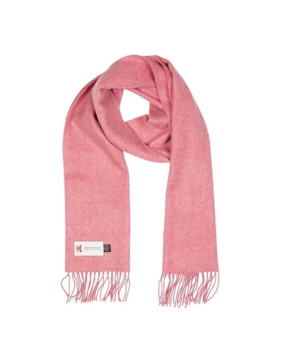 John Hanly Merino Luxury wool scarf pink mix