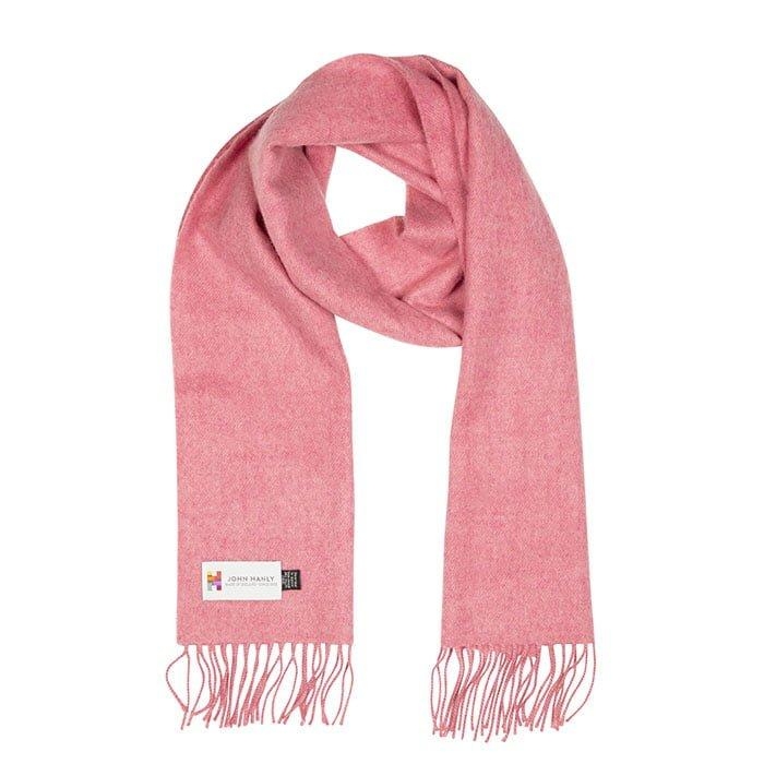 John Hanly Merino Luxury wool scarf pink mix