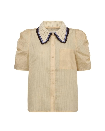 Gossia Ally blouse soft lemon stripes soft lemon stripes