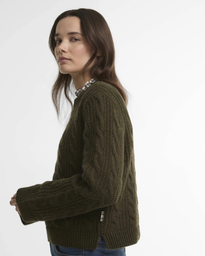 BARBOUR Barbour Joan cropped cable knit sweater