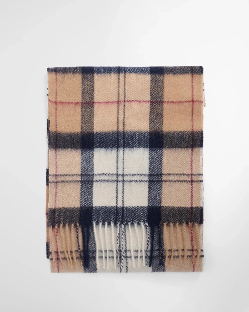 Barbour Tartan scarf brown brown