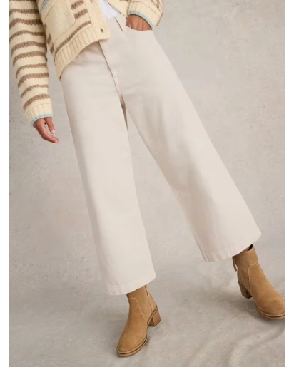 WHITE STUFF White Stuff Tia cropped wide leg jeans