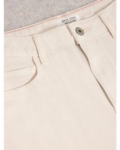 White Stuff Tia cropped wide leg jeans natural white