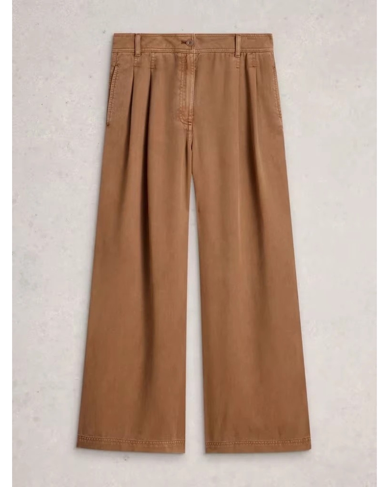 White Stuff Sasha wide Leg mid tan