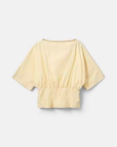 Sofie Schnoor Mikka boat-neck blouse light yellow