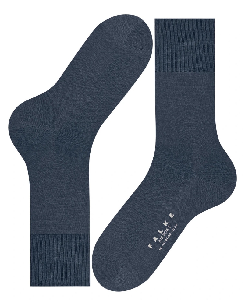 FALKE Airport Socks dark blue melange 6688