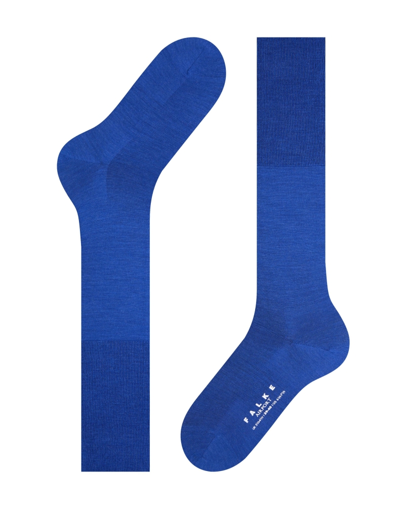 Falke Airport heren kniekousen sapphire