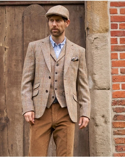 Wellington of Bilmore London sand herringbone