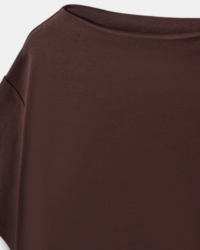 Sofie Schnoor Tea boatneck t-shirt dark brown