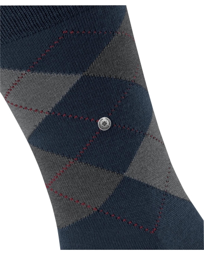 Burlington Edinburgh heren sokken marine-1