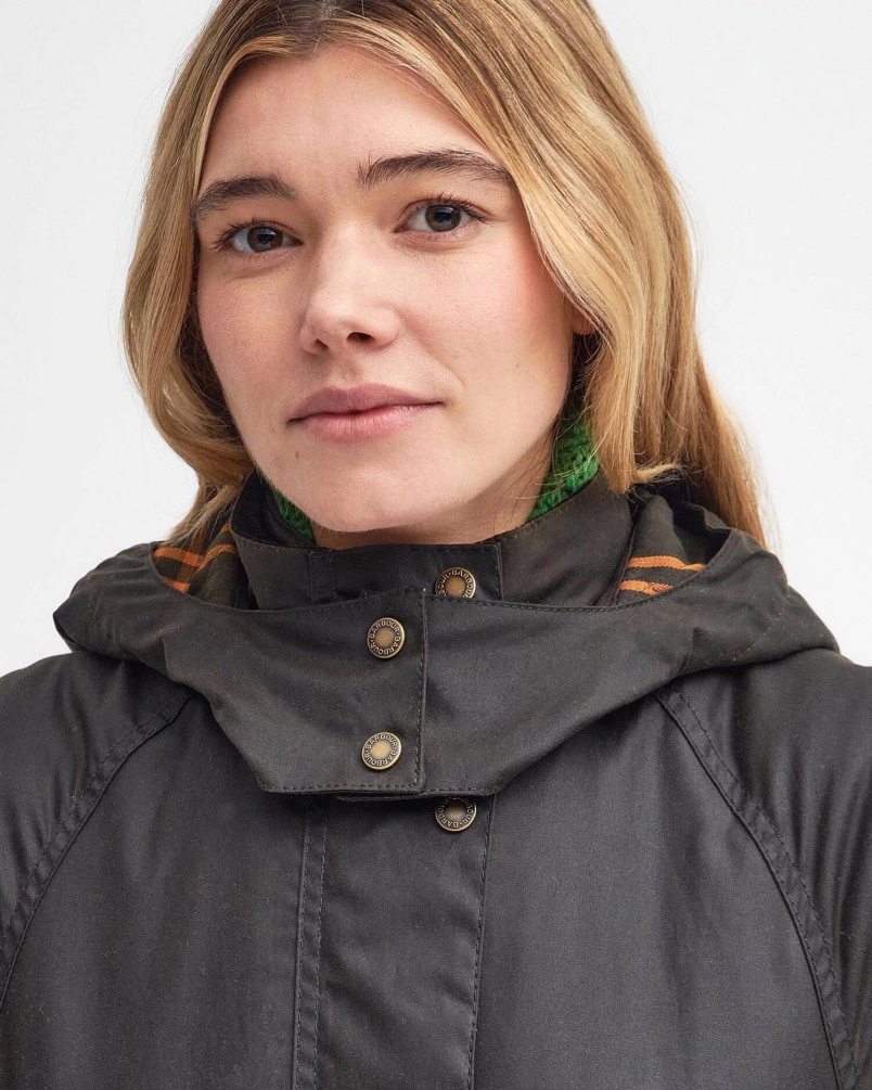 Barbour Long Cannich wax coat olive