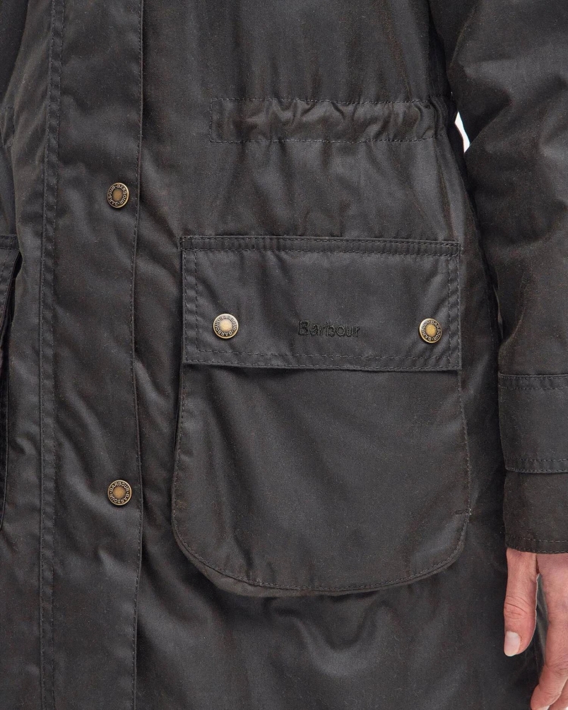 Barbour Long Cannich wax coat olive