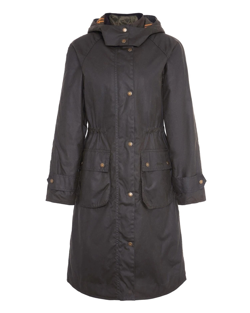 Barbour Long Cannich wax coat olive