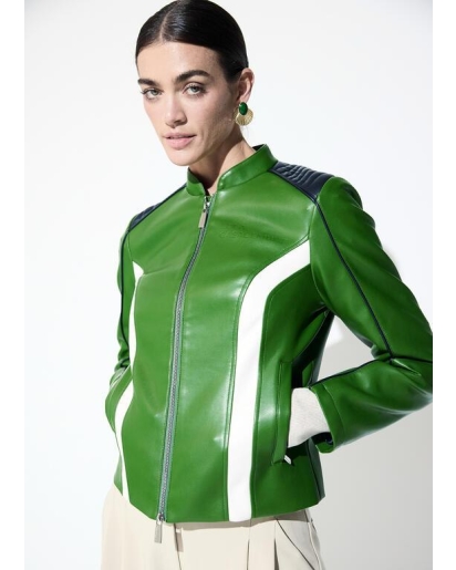 LOLA CASADEMUNT Lola Casademunt Tricolor faux leather bikerjacket