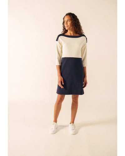 Saint James Dali x Isabelle Ballu navy/ecru.
