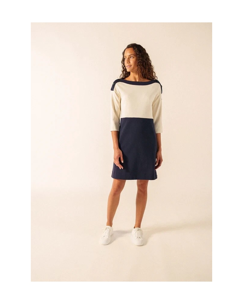 Saint James Dali x Isabelle Ballu navy/ecru.