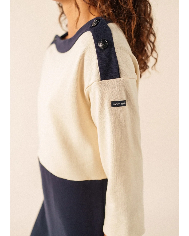 Saint James Dali x Isabelle Ballu navy/ecru.
