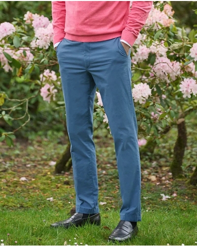 Wellington of Bilmore Mr. Jones fine men's chino blue