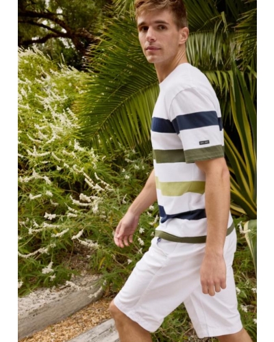Saint James Phileas T-shirt blanc/algue