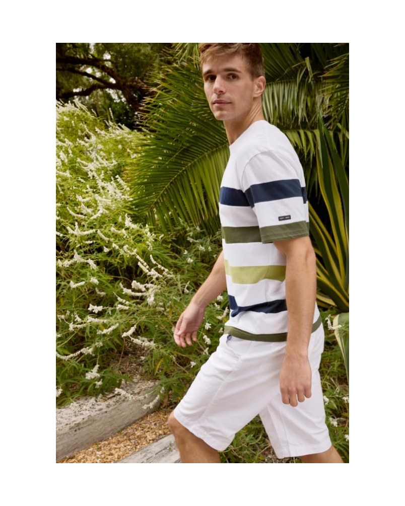 Saint James Phileas T-shirt blanc/algue