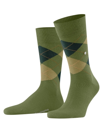 Burlington Edinburgh heren sokken jade