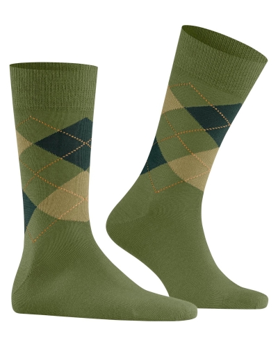 Burlington Edinburgh heren sokken jade
