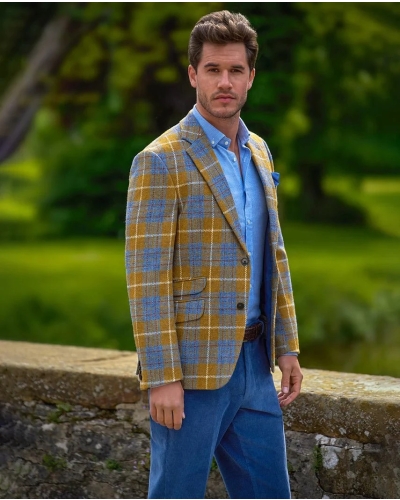 Wellington of Bilmore London amber check
