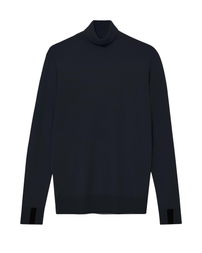 Mos Mosh Gallery Adam Soft Roll Neck Knit navy