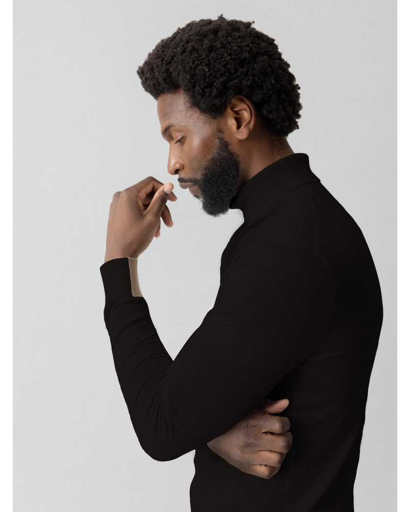 Mos Mosh Gallery Adam Soft Roll Neck Knit navy