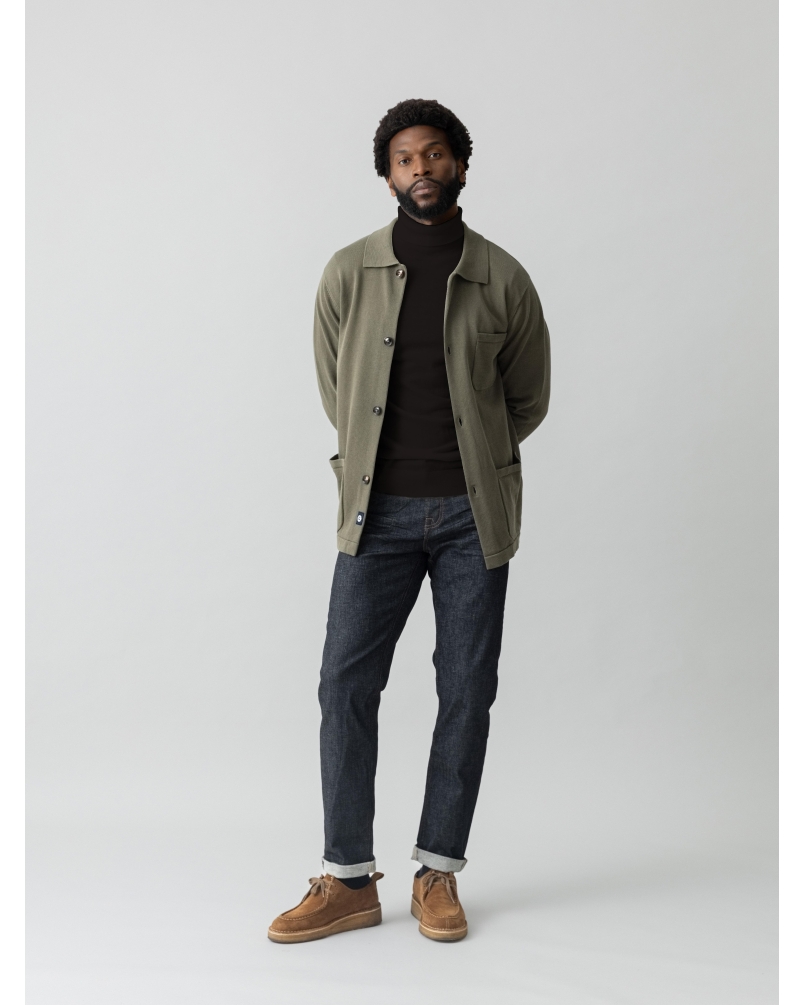 Mos Mosh Gallery Adam Soft Roll Neck Knit navy