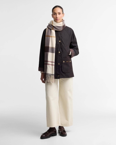 Barbour Harriet tartan scarf tn91 light muted tartan