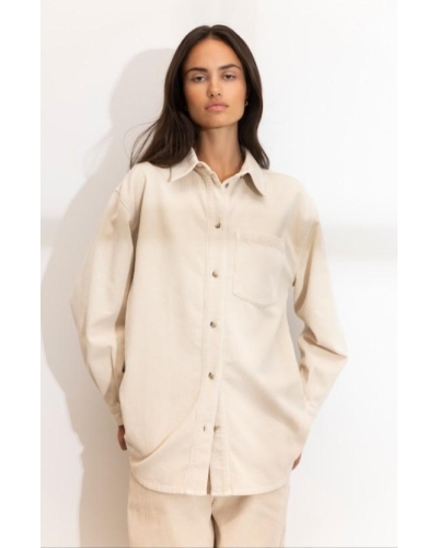 Camilla Pihl Alex cord shirt greige