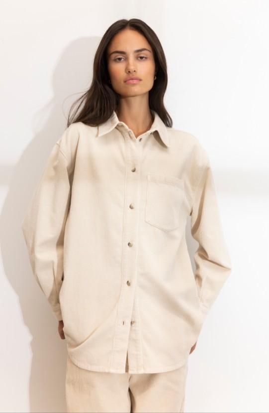 Camilla Pihl Alex cord shirt greige