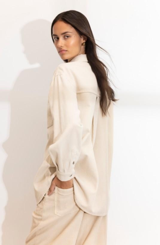Camilla Pihl Alex cord shirt greige