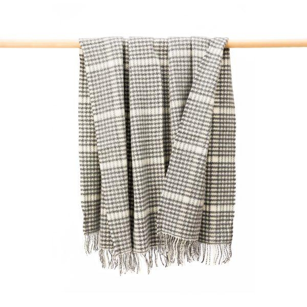 John Hanly grey/white herringbone check