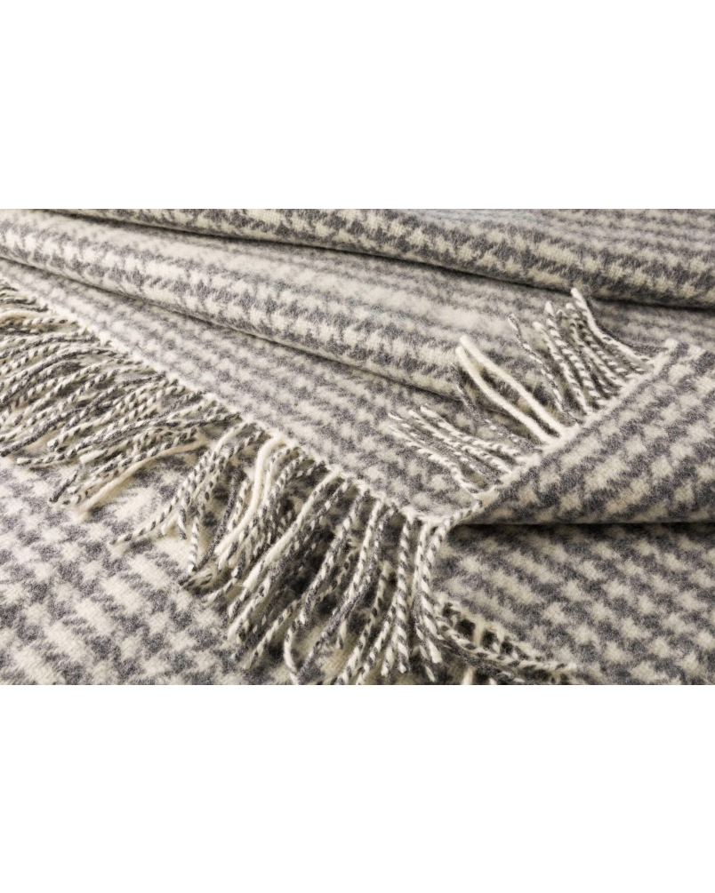John Hanly grey/white herringbone check
