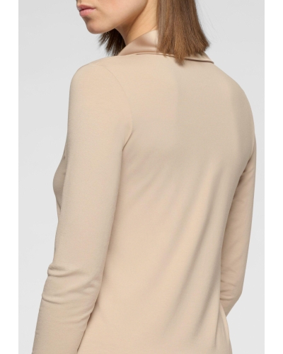 Oroblu Perfect line cotton - Polo shirt long sleeve sand