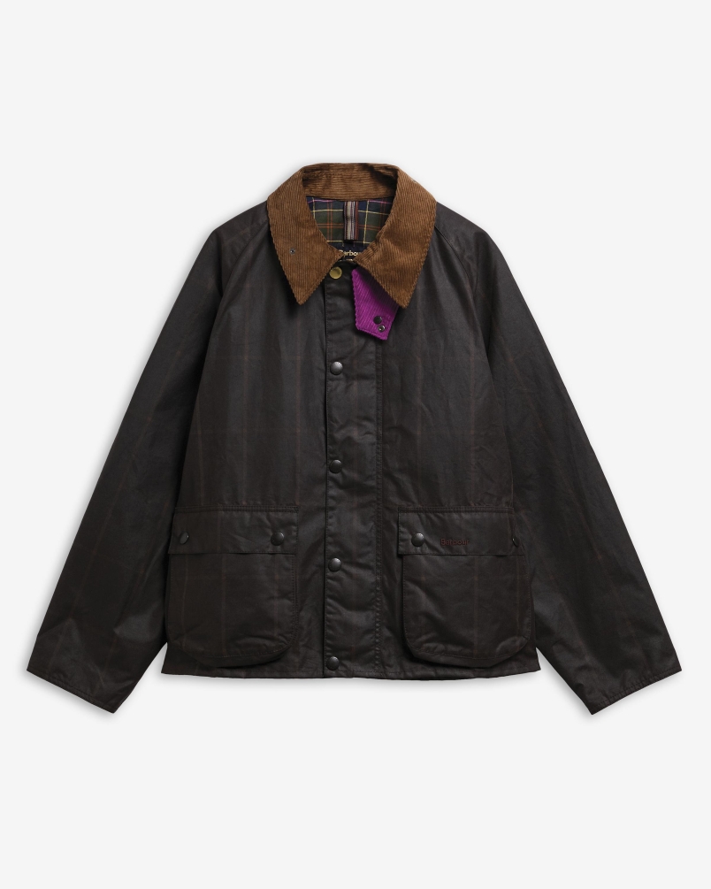 Babour x Paul Smith Transport windowpane wax jacket rustic/bark