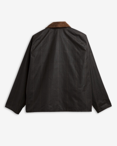 Babour x Paul Smith Transport windowpane wax jacket rustic/bark