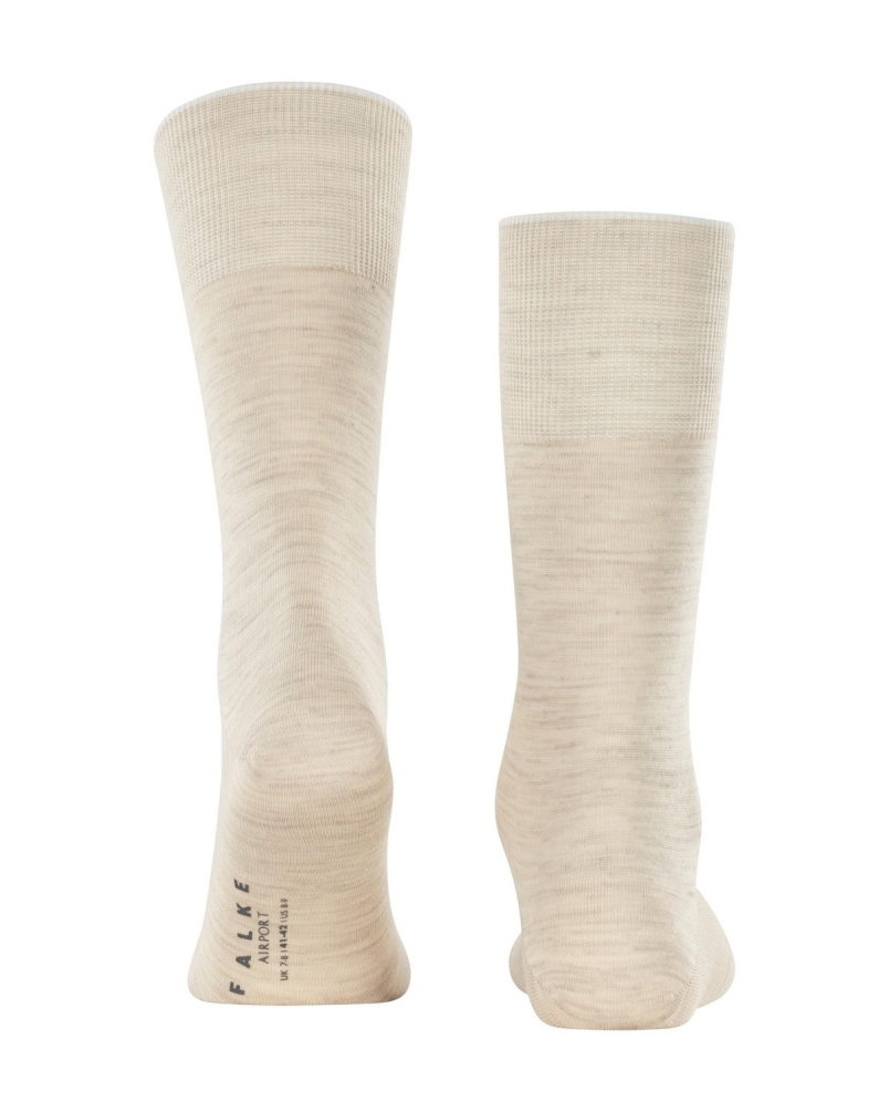 Falke Airport heren sokken beige melange