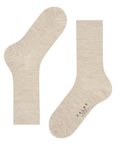 Falke Airport heren sokken beige melange