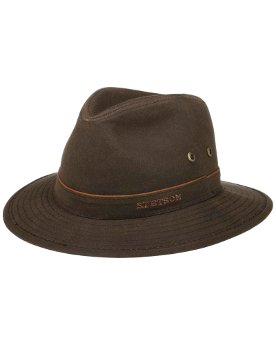 Stetson Traveller Waxed Cotton brown-