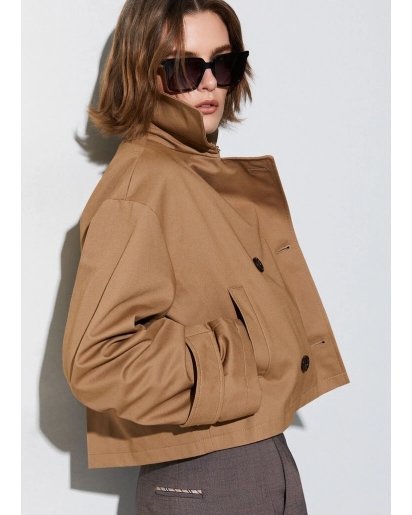 LIU.JO Liu Jo short trench coat brown