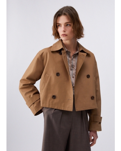 LIU.JO Liu Jo short trench coat brown