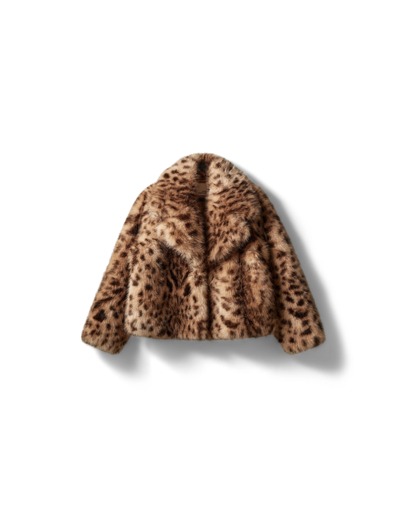 Sofie Schnoor Laurie faux fur leopard jacket leopard