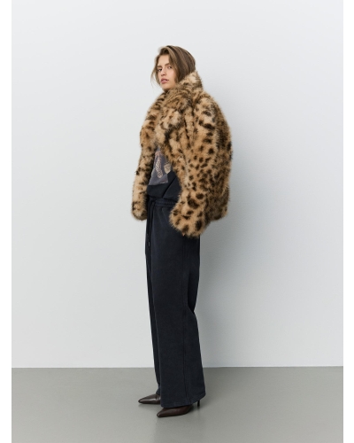 Sofie Schnoor Laurie faux fur leopard jacket leopard