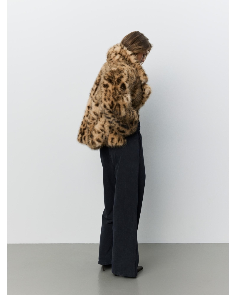 Sofie Schnoor Laurie faux fur leopard jacket leopard