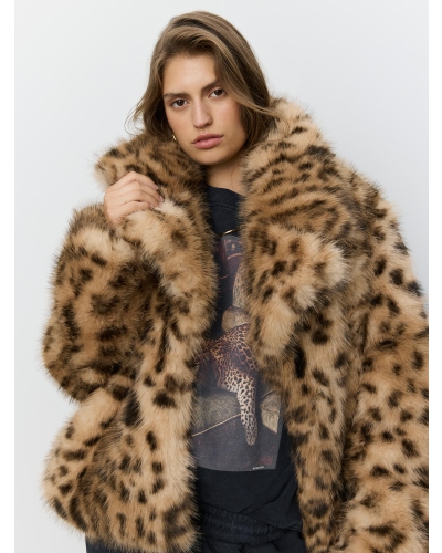 Sofie Schnoor Laurie faux fur leopard jacket leopard